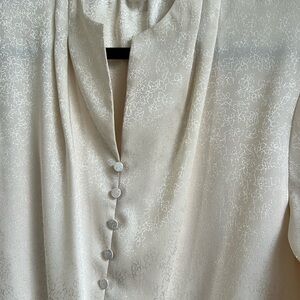 Women’s Calvin Klein floral long sleeve blouse cream Small